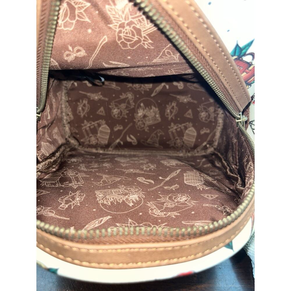 Loungefly Harry Potter Tattoo Art Cream Color Mini Backpack Excellent Condition - Picture 11 of 16